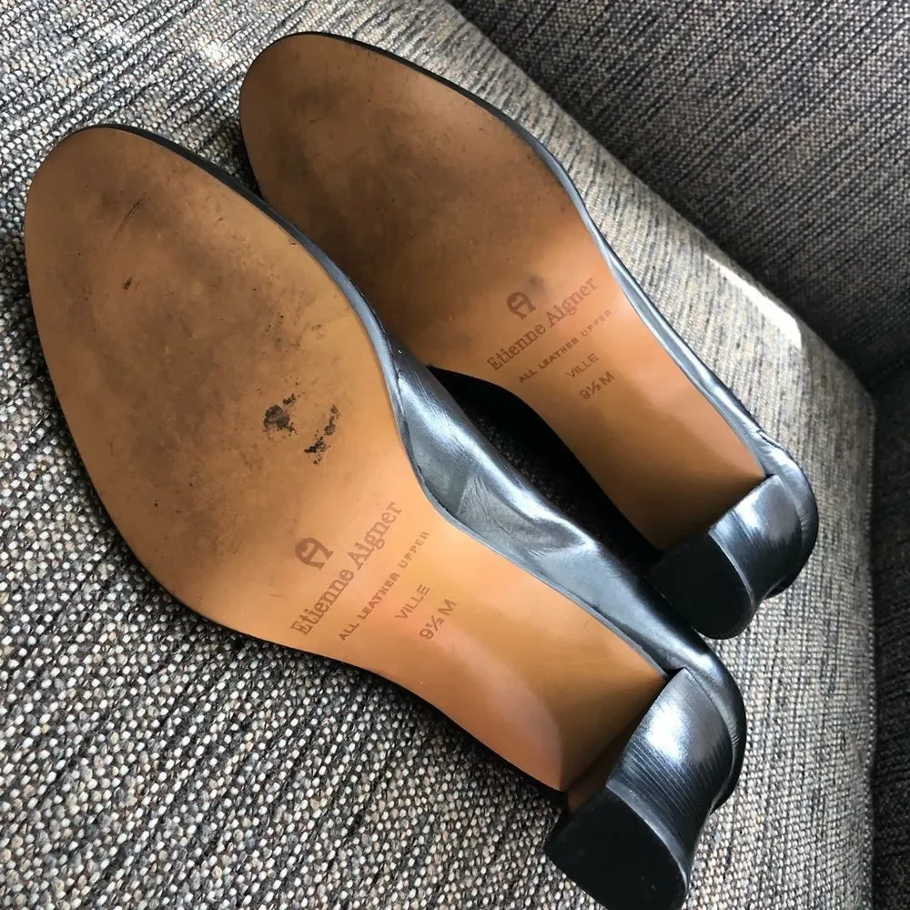 Etienne Aigner Ville Heels Laser Cut Leather 9.5